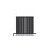 (Anthracite Grey, 600mm x 600mm) Princia Horizontal Double Oval Panel Radiator 1