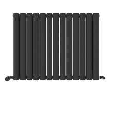 (Anthracite Grey, 600mm x 780mm) Princia Horizontal Double Oval Panel Radiator