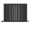 (Anthracite Grey, 600mm x 780mm) Princia Horizontal Double Oval Panel Radiator 1