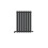 (Anthracite Grey, 600mm x 420mm) Princia Horizontal Single Oval Panel Radiator 1