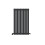 (Anthracite Grey, 600mm x 600mm) Princia Horizontal Single Oval Panel Radiator 1