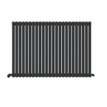 (Anthracite Grey, 600mm x 1440mm) Princia Horizontal Single Oval Panel Radiator