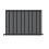 (Anthracite Grey, 600mm x 1440mm) Princia Horizontal Single Oval Panel Radiator 1