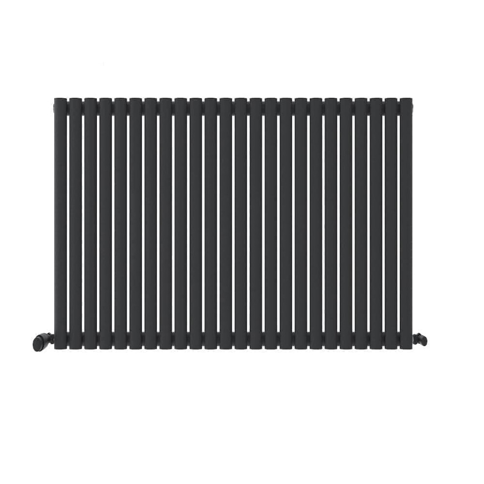 (Anthracite Grey, 600Mm X 1440Mm) Princia Horizontal Single Oval Panel Radiator 5056066435589
