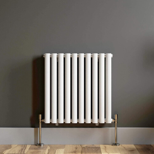 (White, 600mm x 1200mm) Princia Horizontal Single Oval Panel Radiator 1
