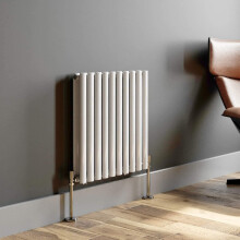 (White, 600mm x 1200mm) Princia Horizontal Single Oval Panel Radiator