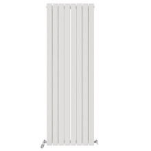 (White, 1800mm x 608mm) iBathUK Apex Vertical Double Slim Flat Panel Radiator, Designer Radiator, Vertical Electric Radiators