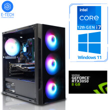 Gaming PC Intel i7 12700F 32GB DDR4 8GB RTX 3050 2TB+1TB SSD Wins11