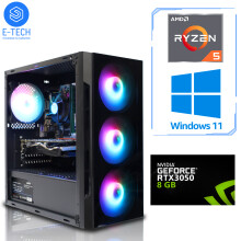 Gaming PC AMD Ryzen 5 8600G 32GB DDR5 8GB RTX 3050 2TB+1TB SSD Wins11