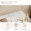 ELECWISH LED Lighted Dressing Table with Stool Set 3 Drawer Side Pocket Storage 4