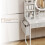 ELECWISH LED Lighted Dressing Table with Stool Set 3 Drawer Side Pocket Storage 6