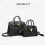 (Black, Small) Lychee pattern Birkin bag, new niche versatile handbag 1
