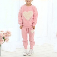 (Pink, 2-3 Years) 2-7 Years Girl Tracksuit Sweatshirt Tops   Pants Sets