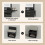ELECWISH Dressing Table Set LED Mirror Vanity Makeup Desk Side Panel 2 Drawer 10