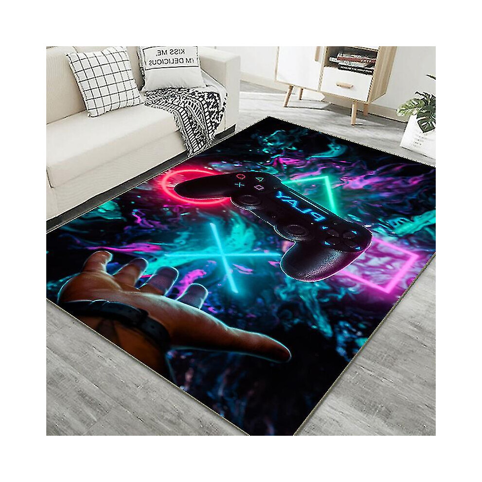 (A, 120*160cm) Game Rug Boys Game Controller Carpet, Non-slip 3d Gaming Area Rugs For Playroom-image-OPC-PFSYG2Q-NEW