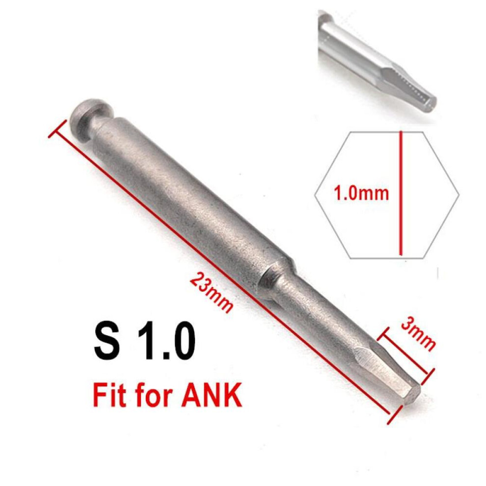 (1 piece S 1.0 for ANK) Dental Implant Screw Driver For Low Speed Handpiece And Convertor  Dentist Tools Shank Dia.2.35mm