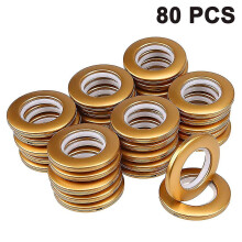 80pcs Curtain Grommet, Curtain Eyelet Rings Clips Inner Diameter 46mm
