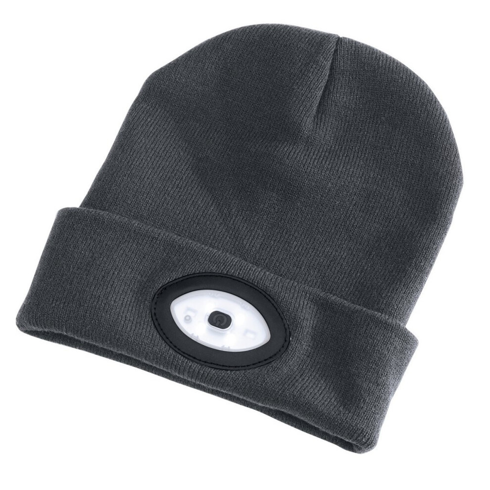 Draper Beanie Hat With Rechargeable Torch, 100 Lumens, 99522 Grey