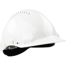 3M G3000C White Vented Short-Peak Slip-Ratchet Safety Helmet