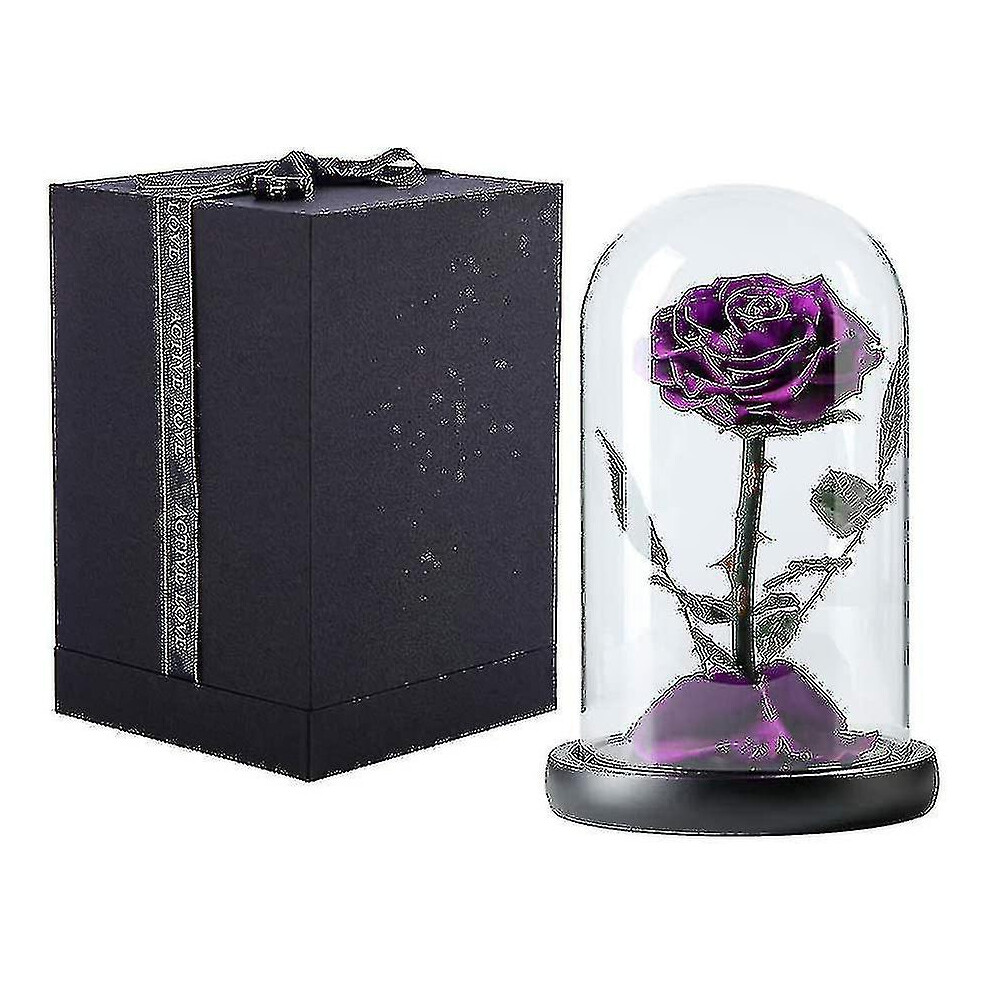 Preserved Real Rose Eternal Rose In Glass Dome Gift For Her Thanksgiving Ch