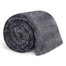 (GREY, KING) Faux Fur Fleece Throw Soft Warm Bed Blankets