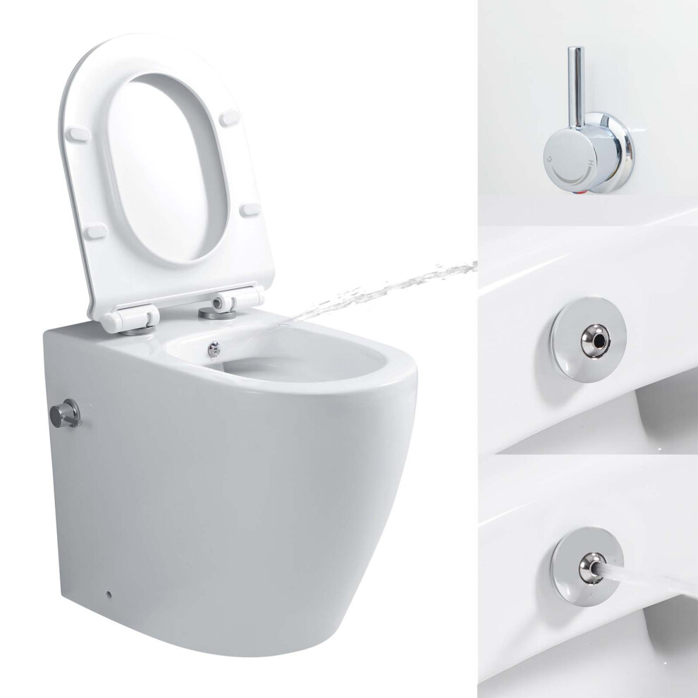 Comfort Height BTW Toilet with Bidet Combined Bidet Toilet Rimless WC