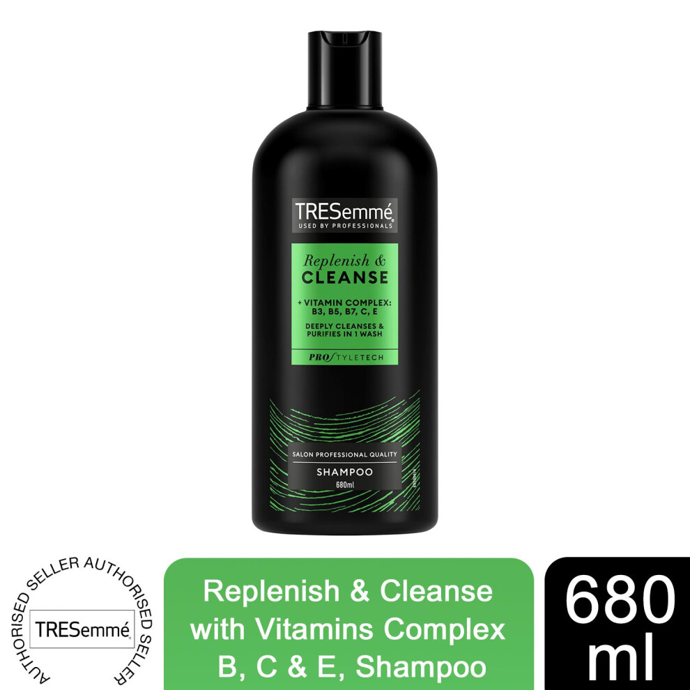 Tresemme Shampoo Replenish & Cleanse with Vitamins Complex, 680 ml