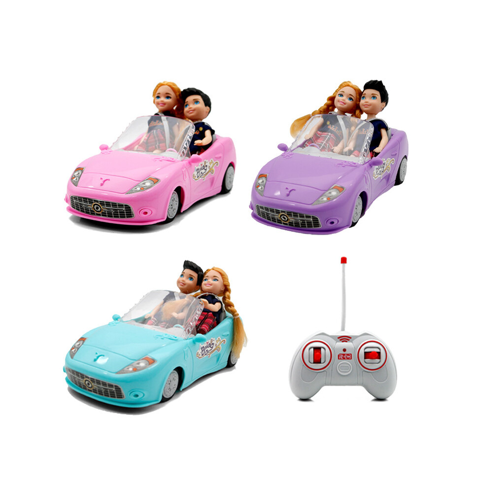 (purple) Barbie Motors-mattel Dream Car Cabrio Glamour-remote Control For Children Two Seaters