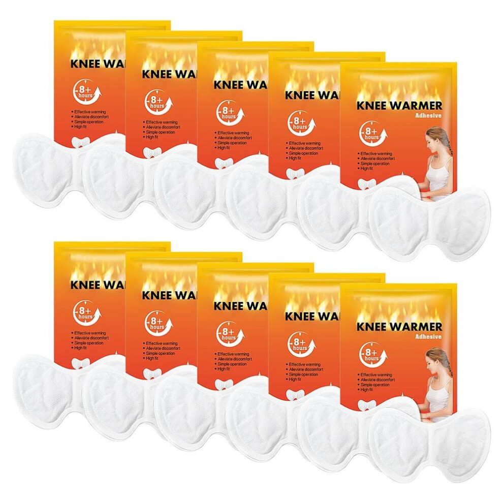 Adhesive Heat Breathable Knee Patch Heat Patches 10 Packs Body Warmer Heat Pads No Leakage Long-Lasting Soothing Heat