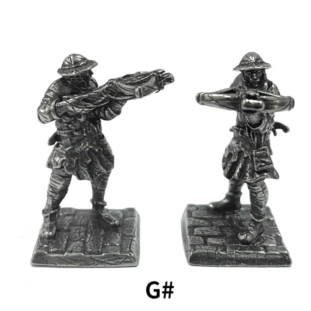 (G) 1pcs Ancient Spartan Rome Soliders Figurines Miniatures Vintage Metal Soldiers Statue Desktop Ornament Gift