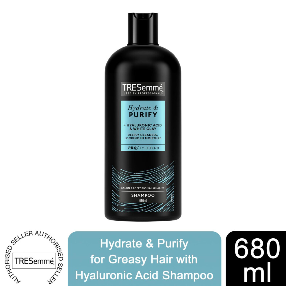 Tresemme Shampoo Hydrate & Purify for Greasy Hair, 680ml