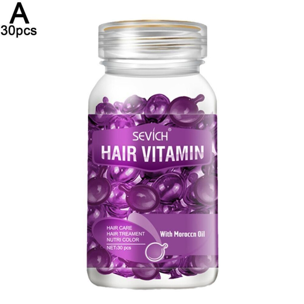 (Purple) Capsule Soft Hair Care Hair Care Capsule Oil Anti-fruit Essential Oil Keratin Complex Repair