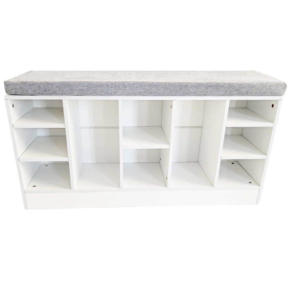 Shoe Bench Storage Rack Wooden Cabinet Cushion Seat Organiser 2016168