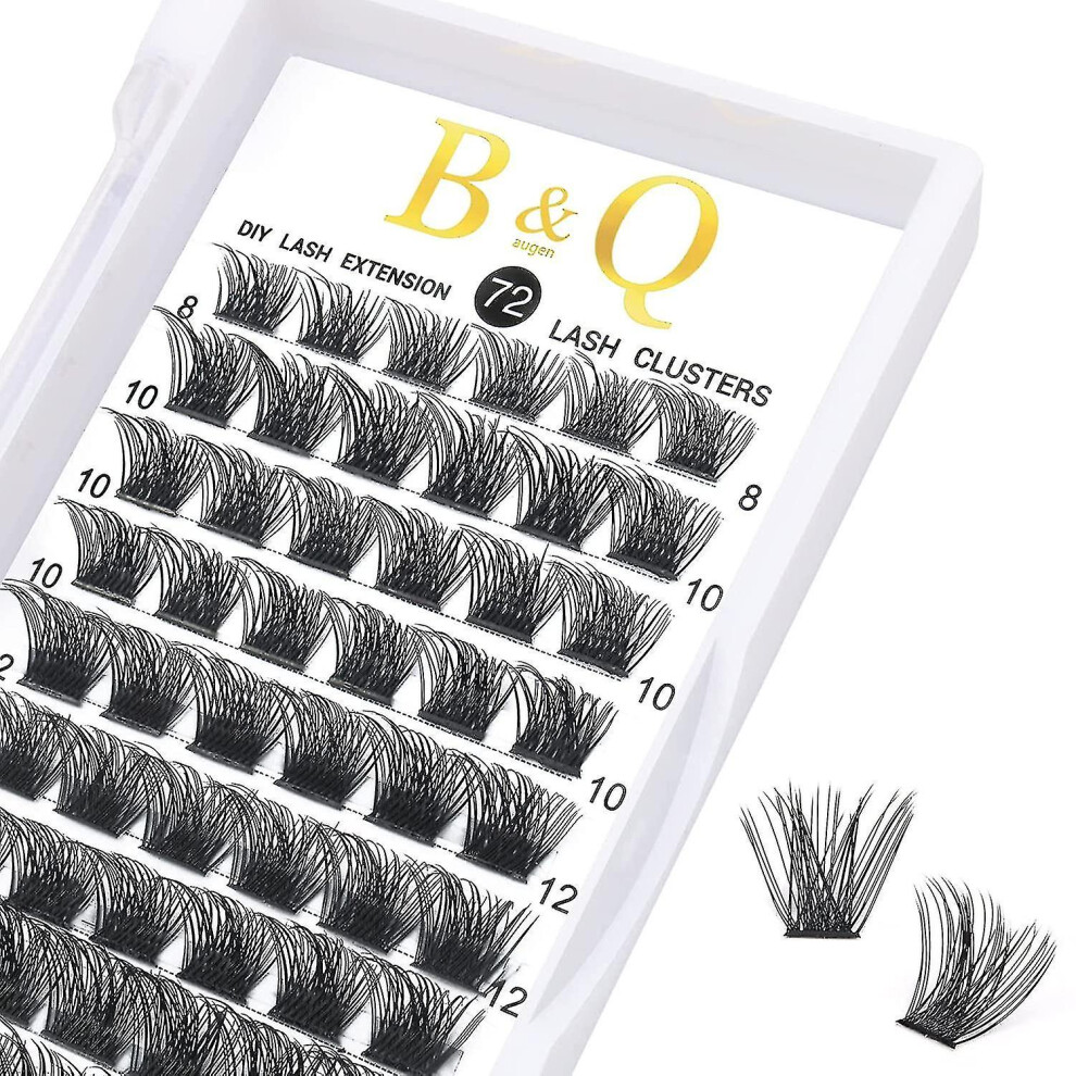 Lash Clusters Diy Eyelash Extensions 72 Clusters Lashes C D Curl Bq Lash Mega Volume Individual Lashes Eyelash Clusters Extensions Wispy Lashes Clust