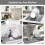 GEEZY GEEZY Microfibre Dish Drying Mat with Dish Drainer 50x38cm Kitchen Cutlery Drying Mat 4