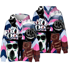 (D, 8-9 Years) Roblox Doors Printed Hoodies With Pockets Hooded Pullover Jumper Casual Drawstring Sweatshirt Tops For Boys Girls Fans