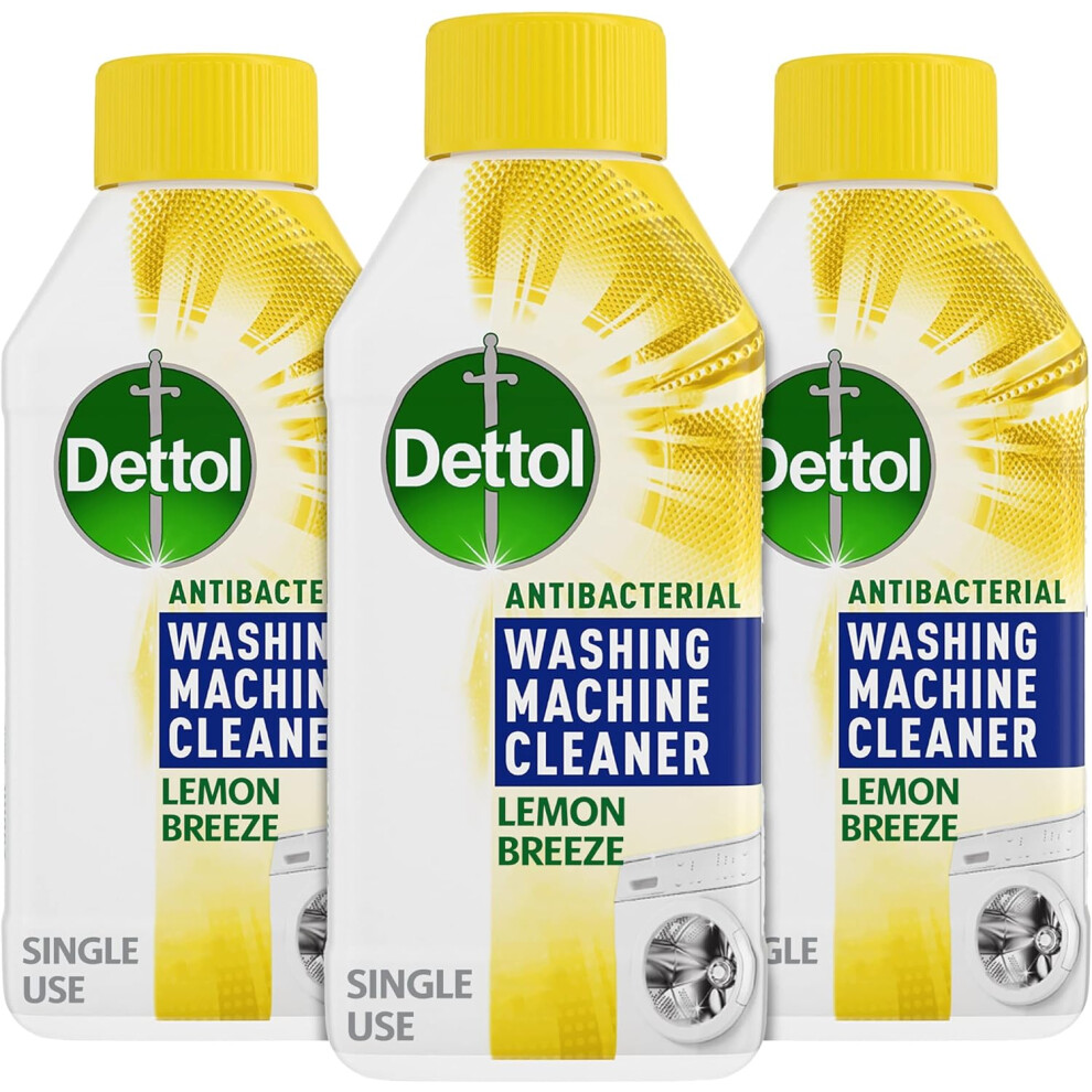 Dettol Lemon Breeze Washing Machine Cleaner, 250 ml, Pack of 3