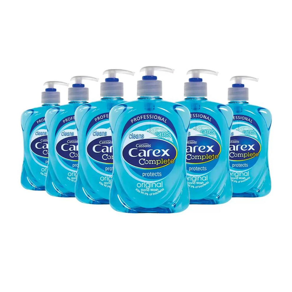 Carex Antibacterial Liquid Original Hand Wash, 6 x 500ml