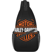 AU1900 Harley Davidson Sling Bags Shoulder Backpacks Chest Pack Crossbody Bags Waterproof Lightweight Outdoor Rucksack Anti Theft Daypack