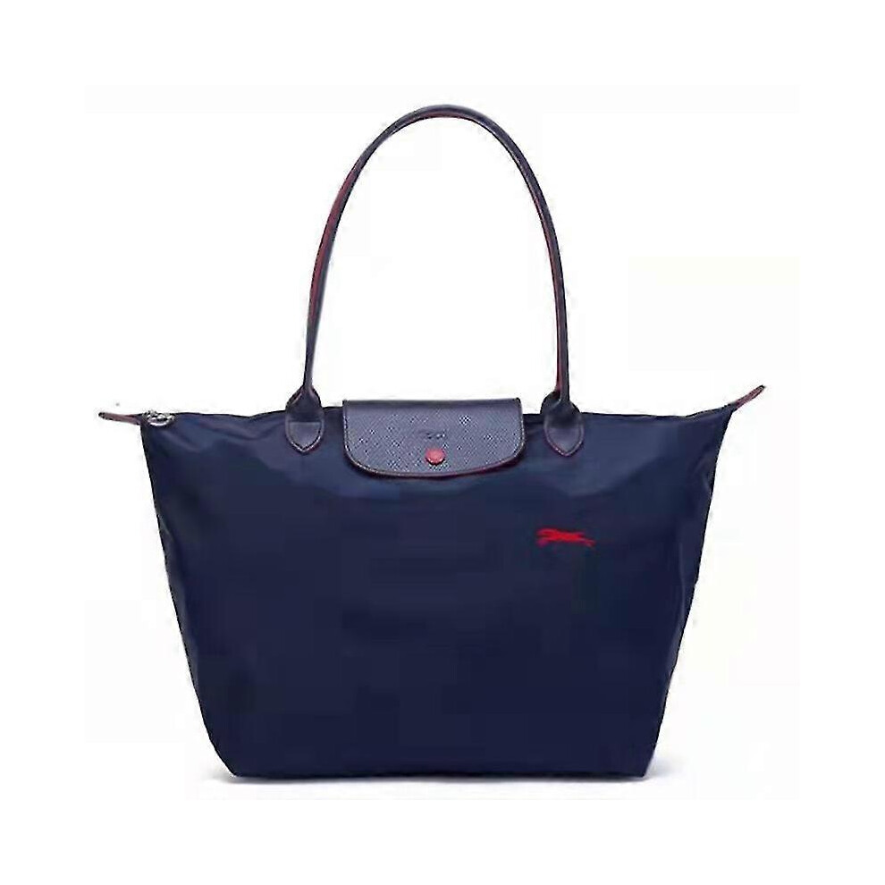 (M, Navy blue) Single Shoulder Tote Bag New Anniversary Classic Portable Dumpling Bag Single Shoulder Tote  Women"s Bag