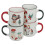 URBN-CHEF 200ml Christmas Ceramic Mini Mugs Set of 4 1