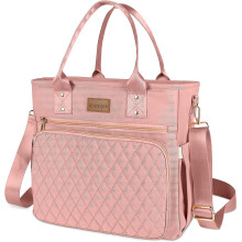 (Pink) Large Women Lunch Bags for Work Insulated/Insulated Adult Lunch Box for Women/Durable Nylon Thermal Lunch Bag for Women/Leakproof Cooler Lunch Tote Ba