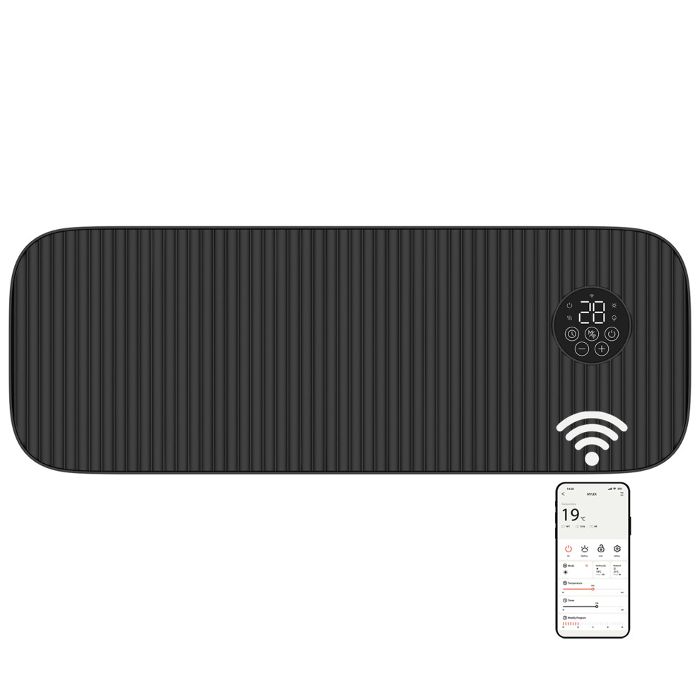 Mylek Unisex Black Overdoor Air Curtain Heater Fan 2Kw Wifi App Timer Ceramic Ptc Size 7 - Image 6