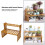 2 Layers Bamboo Storage Rack Kitchen Spice Jar Seasoning Rack Decoration Organizer Shelf Home Desktop Racks 2