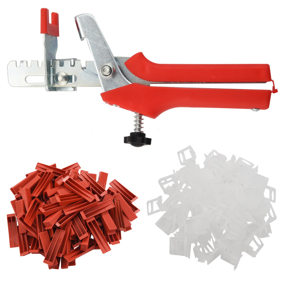 Système de nivellement de carrelage 401 pièces 2 mm 300 pièces clips + 100 pièces + 1 pince outils de carrelage en plastique carrelage