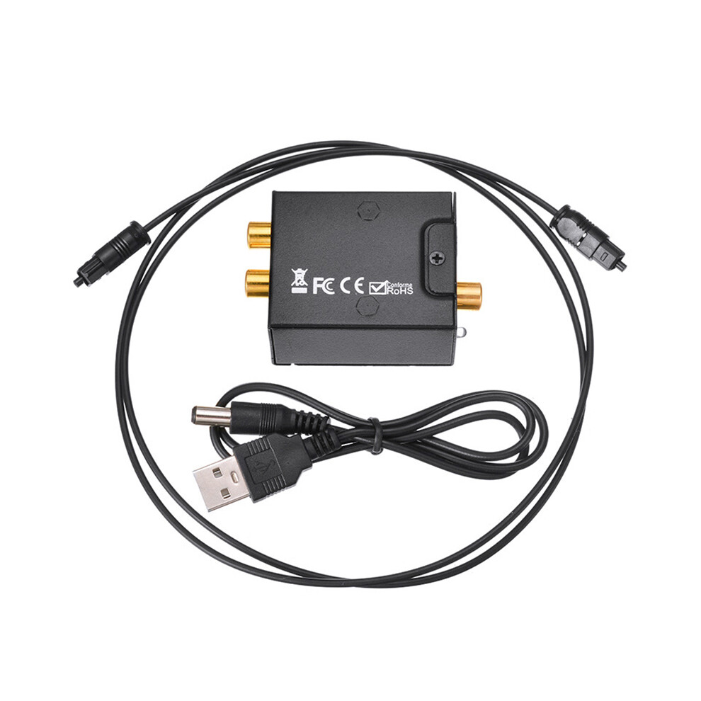 Digital To Analog Audio Converter Optical Fiber Toslink Coaxial Signal To Rca R/L Audio Decoder Spdif Atv Dac Amplifier 4763973154649