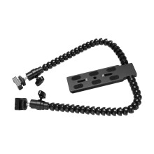 New Flexible Dual Arm Hot Shoe Flash Bracket Mount Holder for Macro Shot Camera Accessories