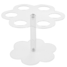 1 support de cornet de crème glacée en acrylique transparent à 6 trous