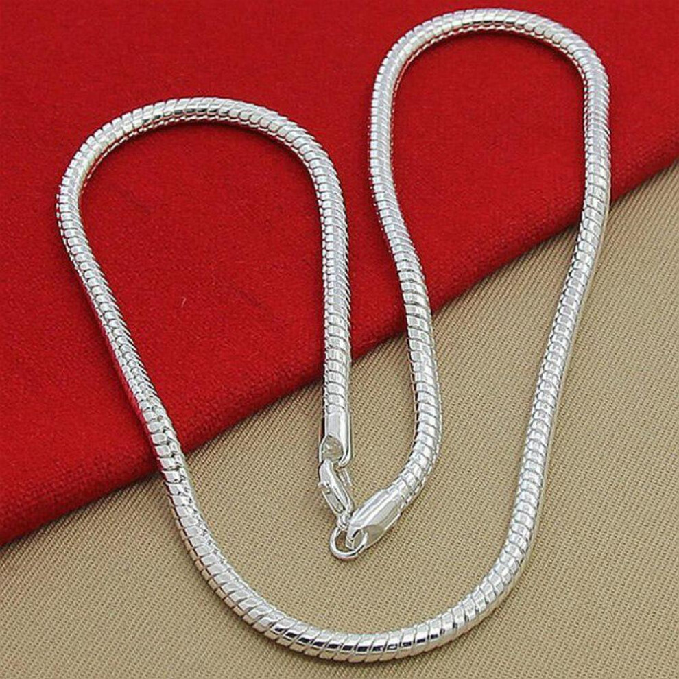 (silver, 50cm) Sale 925 Silver 3mm Snake Chains Necklaces For Women Men Fashion Jewelry