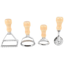 Ravioli Maker Cutter Stamp Set-Leading Dough Cutter and Press with Wooden Handle-For Ravioli, Pasta, Dumplings Lasagna